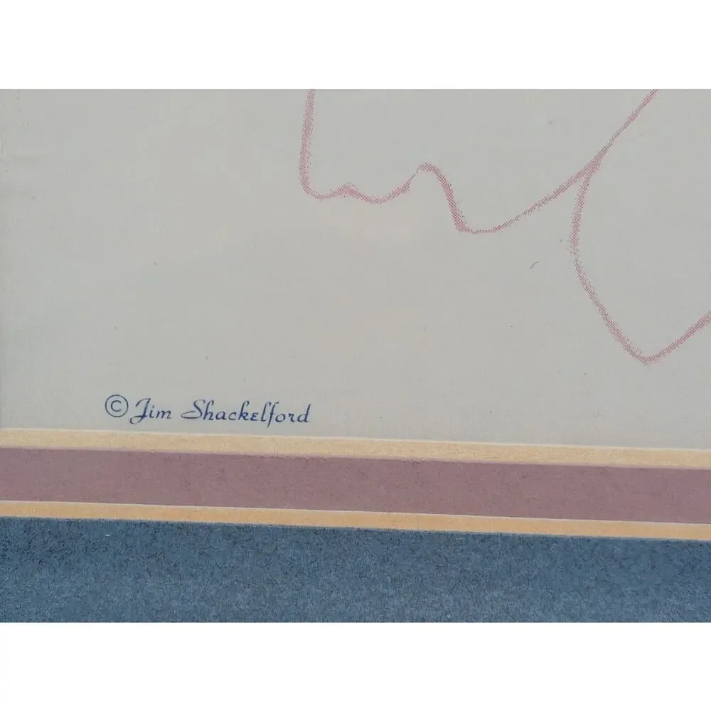 Jim Shackelford I Remember Thanks Mother Framed Poem Art Flower Print Vintage